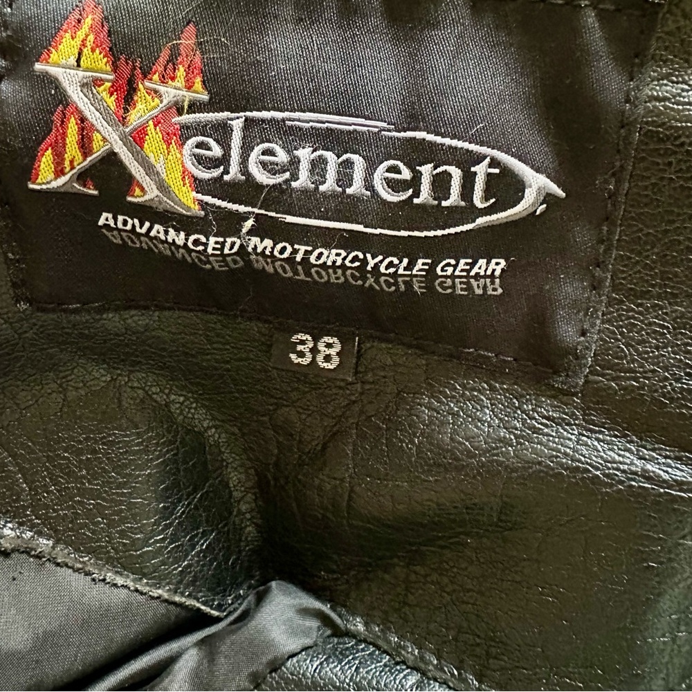 Xelement Black Leather Motorcycle Chaps